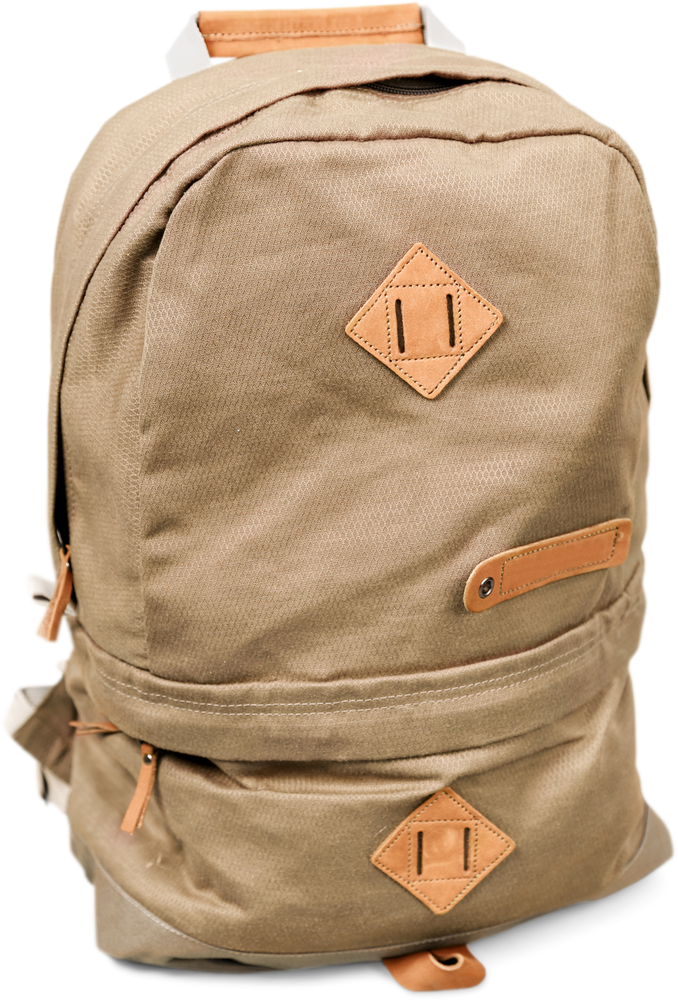 Canvas Backpack Isolated on White Background